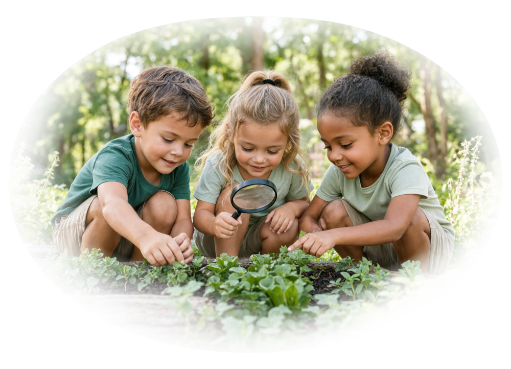 Child exploring early learning activities at Creative Minds Academy